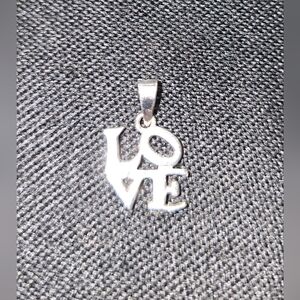 Sterling Silver Love Pendant Charm